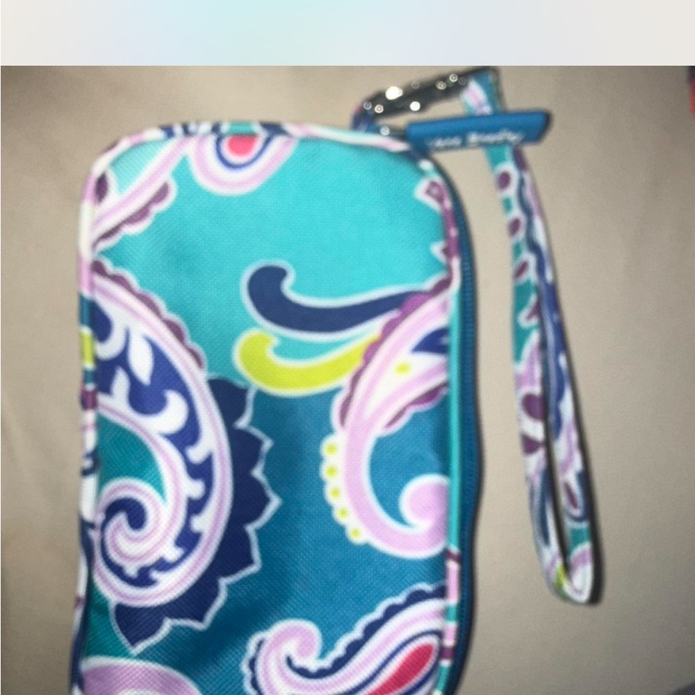 Vera Bradley Teal Paisley Wristlet
